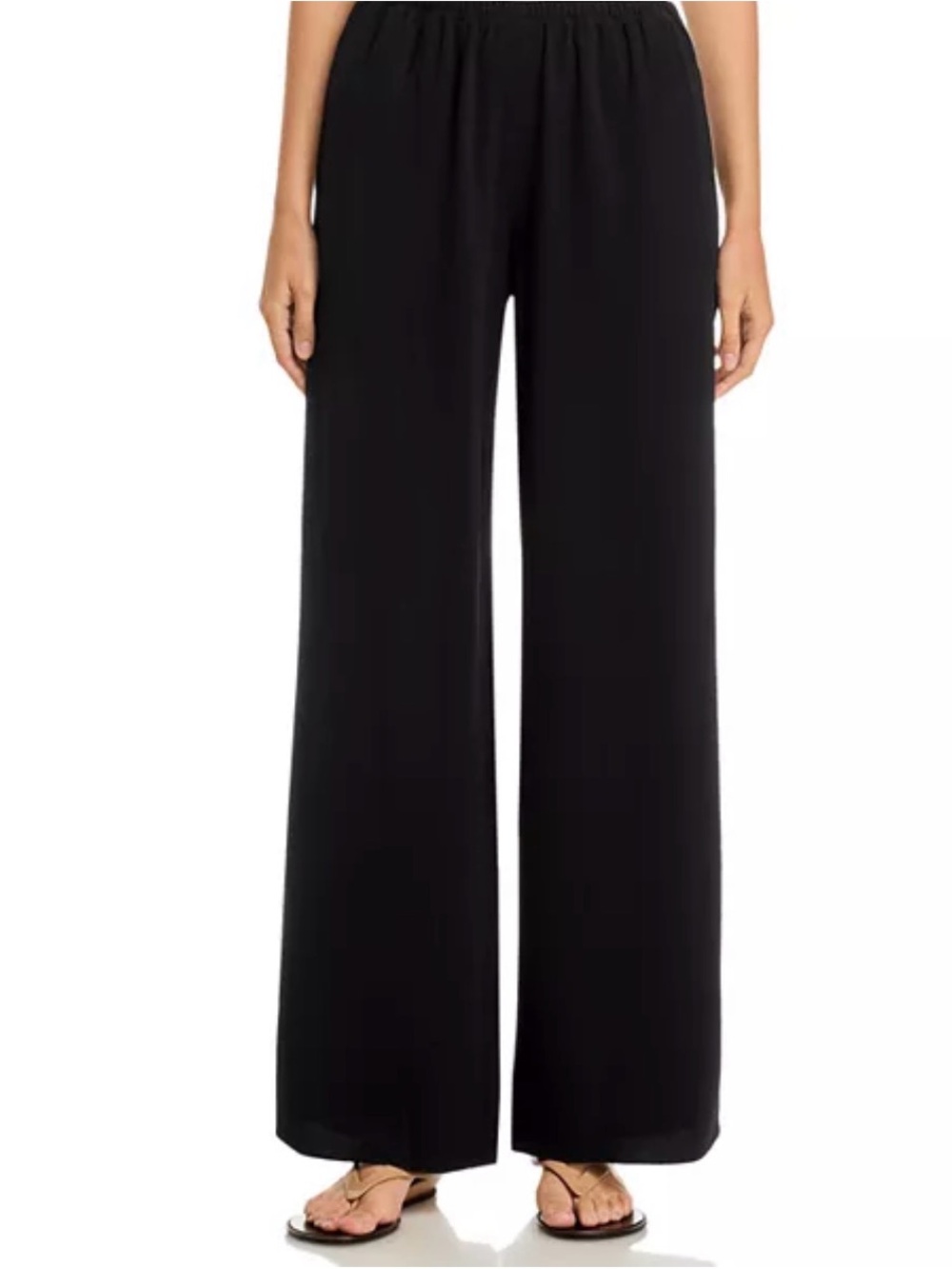 Theory Pull-On Pant in Admiral Crepe (Black)